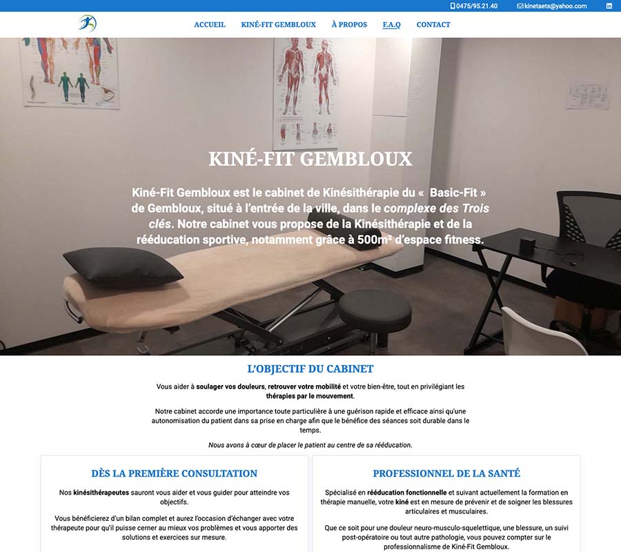 site vitrine kinésithérapeuthe